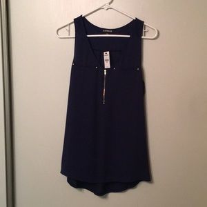 Express Navy Zip Tank